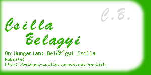 csilla belagyi business card